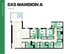 Contemporary 5X5 Mansion A floor plan showcasing 5 bedrooms, expansive living area, and a private balcony with 1768 sq ft of space.