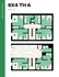 Modern 6-bedroom, 4-bathroom townhouse floor plan, showcasing a spacious open-concept living area and a large kitchen, perfect for comfortable living in 2032 sq ft.