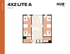 Modern floor plan for HUB Tampa featuring four bedrooms in a 4X2 Lite A layout, spacious living area, and contemporary kitchen, totaling 978 square feet.