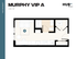 Compact Murphy VIP A floor plan at Hub Cincinnati, featuring 340 sq ft of modern living space with a cozy living room, efficient kitchen, and sleek bathroom.
