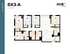 Modern 5-bedroom floor plan at Hub Cincinnati, featuring spacious living and dining areas, three sleek bathrooms, and a well-equipped kitchen, sprawling across 1340 square feet.