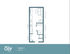 Efficient 394 sq ft floor plan showcasing a modern studio layout with a sleek kitchen, cozy living room, functional bathroom, and convenient laundry space.