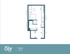 Modern Studio A floor plan featuring an open-concept living room, sleek kitchen, and spacious bathroom with walk-in closet, 415 sq. ft.