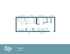 Modern studio floor plan featuring a spacious living room, cozy bedroom, efficient kitchen, and laundry area in 448 sq. ft.