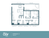 Chic 3x3 mansion floor plan showcasing three bedrooms, a spacious living room with balcony, modern kitchen, and three bathrooms, offering 1420 sq. ft. of luxurious living space.