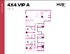 Modern floor plan for HUB Columbia showcasing a 4X4 VIP A layout with 4 bedrooms and expansive living space, totaling 1955 square feet.
