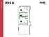 Modern floor plan layout for HUB Columbia featuring 2 bedrooms, a centralized bath, open kitchen, and spacious living area, totaling 892 square feet.