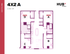 Modern 4-bedroom, 2-bath floor plan at HUB Columbia featuring spacious living and dining areas, ideal for comfortable living within 1395 square feet.