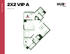 Modern 2D floor plan for 2-bedroom apartment, featuring an open living area and kitchen layout, 1061 square feet at HUB Columbia.