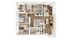 Chic 3D floor plan showcasing three bedrooms, modern living room, stylish kitchen, and two bathrooms with elegant design.