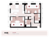 Contemporary floor plan showcasing a 2-bedroom, 2-bathroom layout with an open-concept kitchen and inviting living area, spanning 931 square feet.