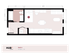 Modern Studio A floor plan at HUB Bancroft, featuring open-concept design with sleeping area, cozy sitting space, efficient kitchen, and well-appointed bathroom, spanning 413 sq ft.