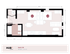 Modern Studio E floor plan showcasing an open-concept design with a spacious living area, cozy dining space, and a well-equipped kitchen. Includes a stylish bathroom, ideal for comfortable urban living at 503 sq ft.