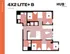Modern 4X2 Lite+ B floor plan with 4 bedrooms, open kitchen, and cozy living area, totaling 1205 sq ft at Hub Knoxville.