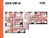 Modern 5x4 VIP A floor plan showcasing 5 bedrooms, 4 bathrooms, and a spacious open kitchen and dining area, covering 2000 sq ft at Hub Knoxville.