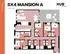 Expansive 5x4 Mansion A floor plan with 5 bedrooms and 4 bathrooms, featuring a modern open kitchen, cozy living area, and a luxurious hot tub on a spacious balcony, totaling 1891 square feet.