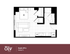 Cozy Studio VIP A floor plan, featuring an open layout with 1 bedroom, modern kitchen, and spacious living area, totaling 426 sq ft at Oliv Tempe.