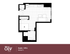 Chic studio floor plan for VIP A, featuring an open living area and modern kitchen in 506 sq. ft.