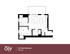 Modern floor plan for 2x1 Oasis Balcony A, featuring two cozy bedrooms, a spacious living area, and kitchen, totaling 775 sq ft.