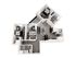 Modern 3D floor plan showcasing 2 bedrooms, a chic living area, a contemporary kitchen, and in-unit laundry space.