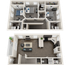 The Collective at Columbia The Faurot 3x3.5 Floor Plan