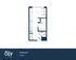 Compact floor plan featuring a Murphy bed space, open living area with kitchen, and modern bathroom layout at Oliv Madison, 345 sq ft.