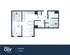 Modern 3-bedroom floor plan featuring open-concept living and dining area, functional kitchen, and strategic layout within 824 sq ft.