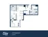 Modern 3x2 Lite Mansion A floor plan featuring three bedrooms, two bathrooms, and an open-concept living area in 824 sq. ft.