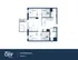 Modern 4-bedroom floor plan featuring spacious living area, open kitchen, and two bathrooms in a 1020 sq. ft. apartment.