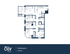 Contemporary floor plan for Oliv Madison showcasing a 4x2 Mansion A layout with four bedrooms, expansive open living space, modern kitchen, and two bathrooms, totaling 1105 square feet.