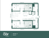 Oliv Highland 4x2 Lite + A floor plan featuring four spacious bedrooms, an open living area, and modern kitchen, covering 1219 sq. ft.