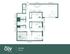 Modern 4x3 Lite A floor plan featuring three bedrooms, spacious living room, and well-equipped kitchen in 1177 sq. ft. by Oliv Highland.