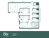 Modern floor plan of a 1,245 sq ft apartment with 4 bedrooms, 3 bathrooms, and a spacious living area. Includes an open kitchen layout and a convenient entryway.