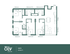 Modern 4-bedroom apartment floor plan with open kitchen, spacious living area, and two bathrooms in 1155 sq. ft. layout.