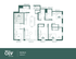 Elegant 5x3 Lite A floor plan showcasing five bedrooms, three bathrooms, and a spacious living room, ideal for modern living, 1025 sq. ft.