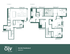 Chic 5x5 Lite Townhome floor plan with 4 bedrooms, modern kitchen, and spacious living area, 2921 sq ft of luxury living.