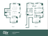 Elegant 2-floor townhome layout with 5 bedrooms, spacious living room, and modern kitchen. Includes multiple bathrooms and washer/dryer area. Total area of 2909 sq ft, perfect for stylish living.