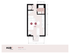 Studio G DO floor plan with efficient layout featuring sleeping area, modern kitchen, and combined living space, perfect for 433 sq ft urban living.