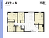Elegant 4-bedroom apartment floor plan with a spacious living area and modern kitchen, totaling 1142 sq ft at Hub Limestone.