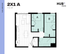 Modern floor plan of HUB Limestone, featuring 2 bedrooms and an open living-kitchen area spanning 731 sq ft.