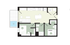 Chic apartment floor plan showcasing 2 bedrooms, open kitchen and living area, with balcony and bathroom.