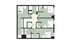 Modern floor plan featuring 4 bedrooms, including primary and interior options, with two spacious bathrooms and ample circulation space.