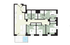 Modern floor plan showcasing 3 bedrooms, a spacious living area, and a gourmet kitchen adjacent to the dining space, complete with an inviting patio.