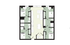 Elegant floor plan showcasing four bedrooms, each with its own bathroom, spacious living area, and modern kitchen, perfect for comfortable living.