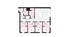 Modern floor plan showcasing four cozy bedrooms, a sleek double bathroom, and an open-plan kitchen extending to a living area. Ideal for family living.