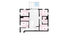 Modern 2D floor plan showcasing 4 bedrooms, open-concept kitchen, and cozy living space with balcony and pool area.