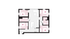 Efficient 2D floor plan showcasing four bedrooms, modern kitchen island, open living space, and two bathrooms for optimal convenience.
