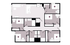 Modern 5-bedroom 2D floor plan with open kitchen, dining area, and multiple en-suite bathrooms, perfect for spacious living.