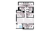 Modern and spacious 5-bedroom floor plan featuring open-concept living, sleek kitchen, and private bathrooms.