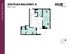 Modern 2x2 flex floor plan with balcony, featuring 845 sqft, including a spacious living area and two stylish bedrooms at Hub State Street.